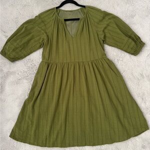 Elegant Olive Green Dress
